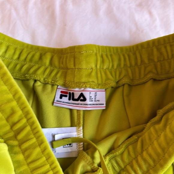 Fila velvet green wide leg track pants size xl - Picture 3 of 6